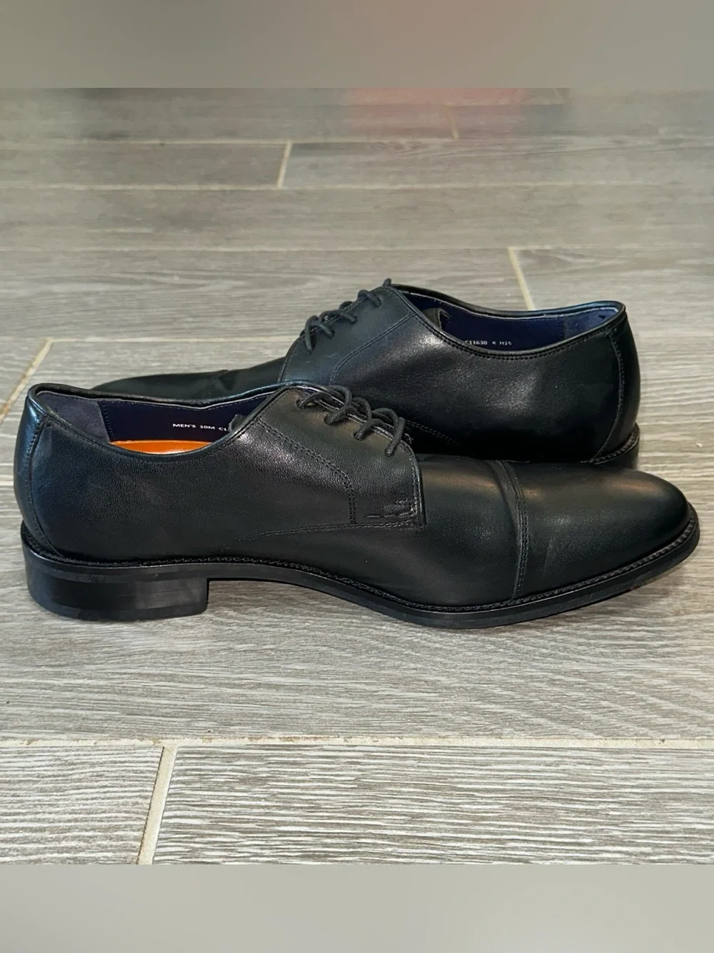 Cole Haan Lenox Hill Dress Cap Toe Oxfords Men’s 10 Black Leather Derby Shoes